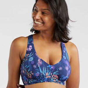 Title Nine Phenom underwire swim top 32D Botanique print